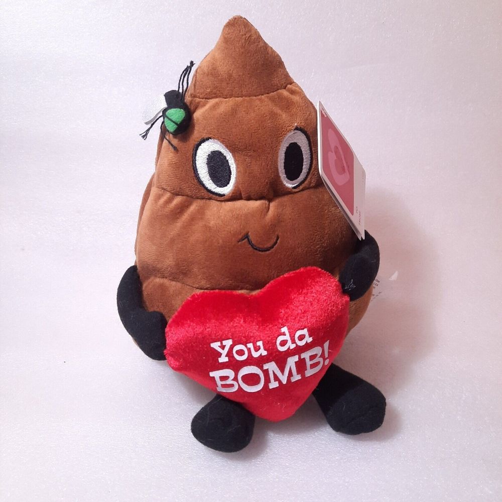 Gemmy Animated Poop Heart Valentine's Day Sings YOU‎ DA BOMB dropped bomb on me
